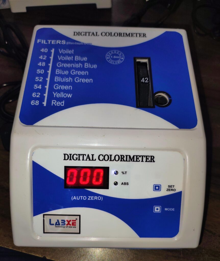 Digital Auto Zero Photo Colorimeter, 8 Filters, Table Model