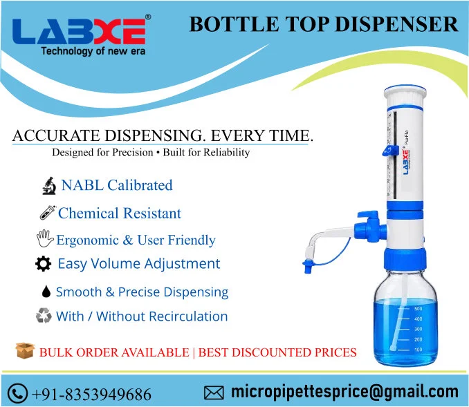 Bottle Top Dispenser Calibrated NABL in Karnataka-Labxe