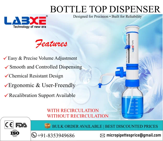 Bottle Top Dispenser Calibrated Nabl in West Bengal Labxe