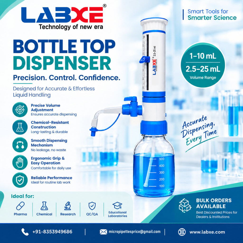 Bottle Top Dispenser Calibrated Nabl in Kerala Labxe