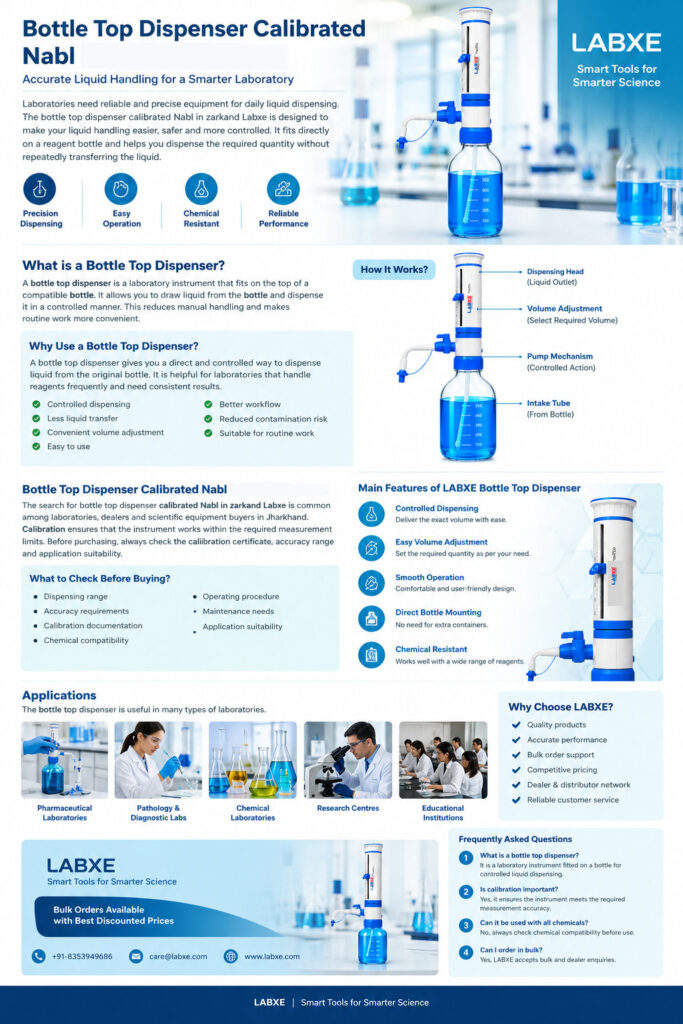 Bottle Top Dispenser Calibrated NABL in Jharkhand Labxe